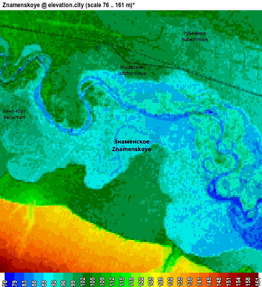 Zoom OUT 2x Znamenskoye, Russia elevation map