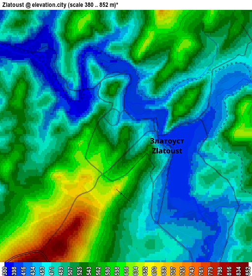 Zoom OUT 2x Zlatoust, Russia elevation map