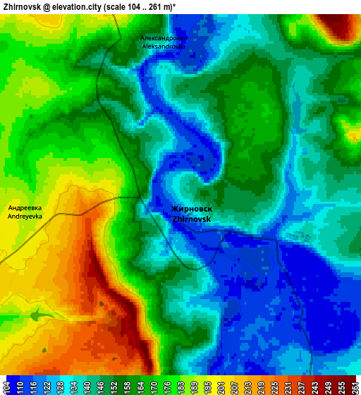 Zoom OUT 2x Zhirnovsk, Russia elevation map