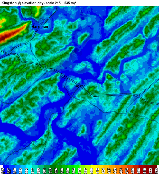 Zoom OUT 2x Kingston, United States elevation map