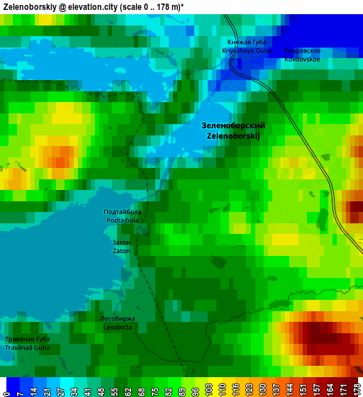 Zoom OUT 2x Zelenoborskiy, Russia elevation map