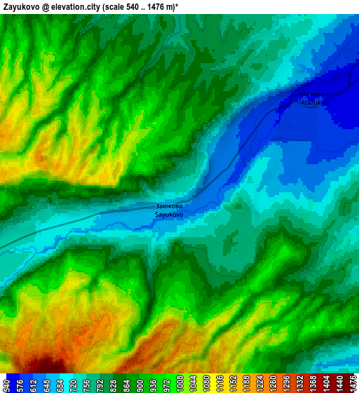 Zoom OUT 2x Zayukovo, Russia elevation map