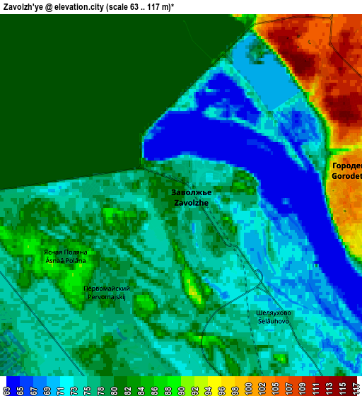 Zoom OUT 2x Zavolzh’ye, Russia elevation map