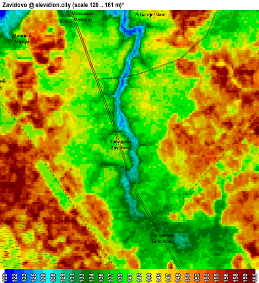 Zoom OUT 2x Zavidovo, Russia elevation map