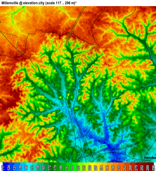 Zoom OUT 2x Millersville, United States elevation map