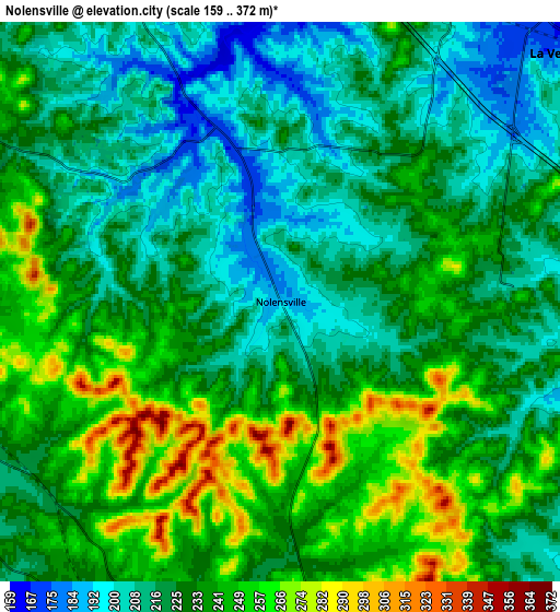 Zoom OUT 2x Nolensville, United States elevation map