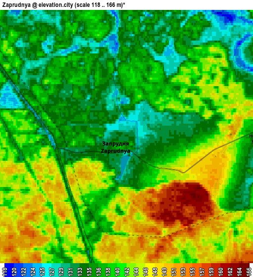 Zoom OUT 2x Zaprudnya, Russia elevation map