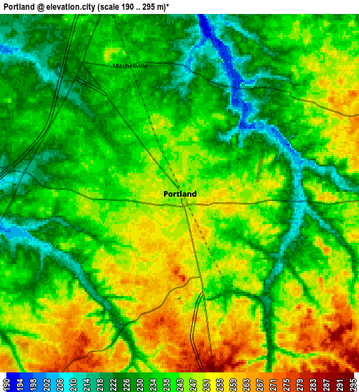 Zoom OUT 2x Portland, United States elevation map