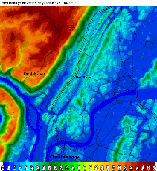 Zoom OUT 2x Red Bank, United States elevation map
