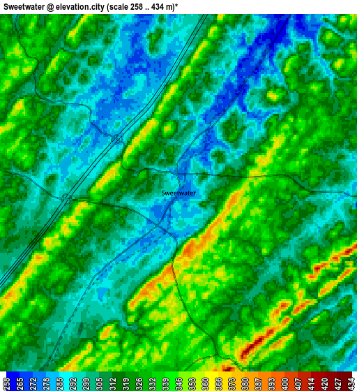 Zoom OUT 2x Sweetwater, United States elevation map