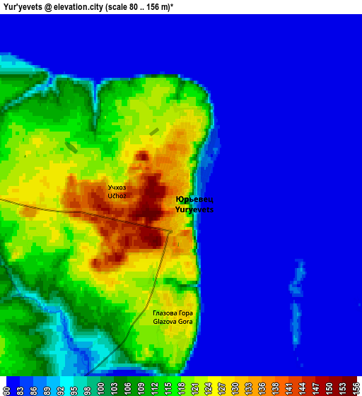 Zoom OUT 2x Yur’yevets, Russia elevation map