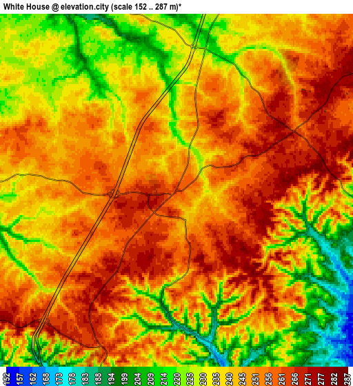 Zoom OUT 2x White House, United States elevation map