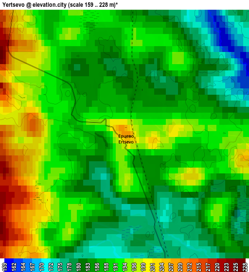 Zoom OUT 2x Yertsevo, Russia elevation map