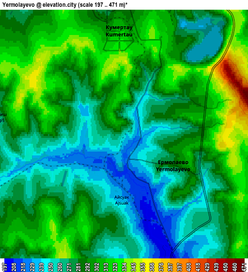 Zoom OUT 2x Yermolayevo, Russia elevation map