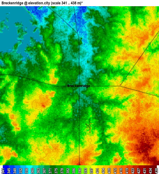 Zoom OUT 2x Breckenridge, United States elevation map