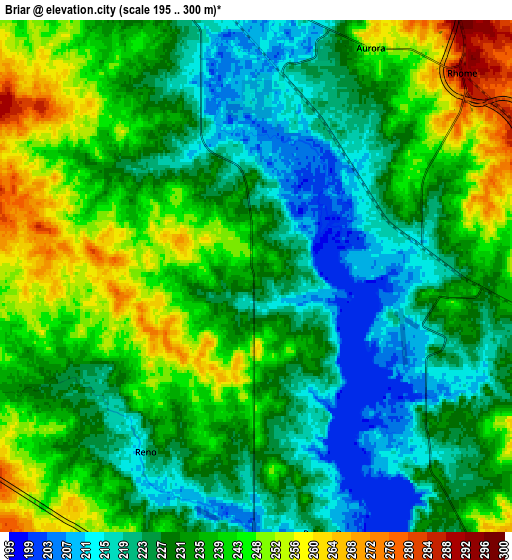 Zoom OUT 2x Briar, United States elevation map