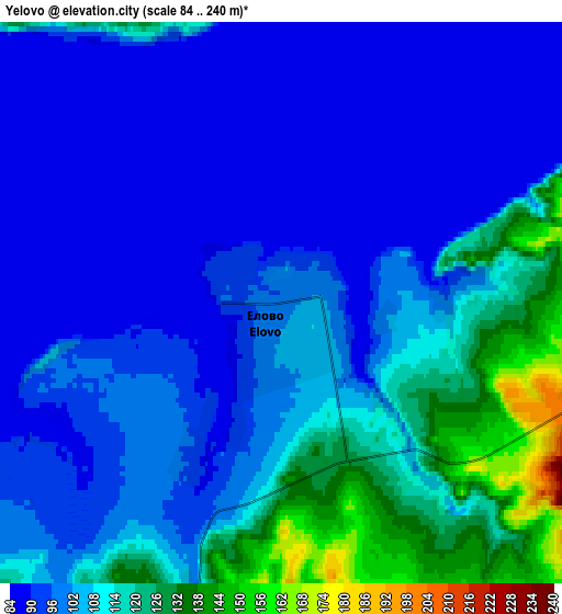 Zoom OUT 2x Yelovo, Russia elevation map