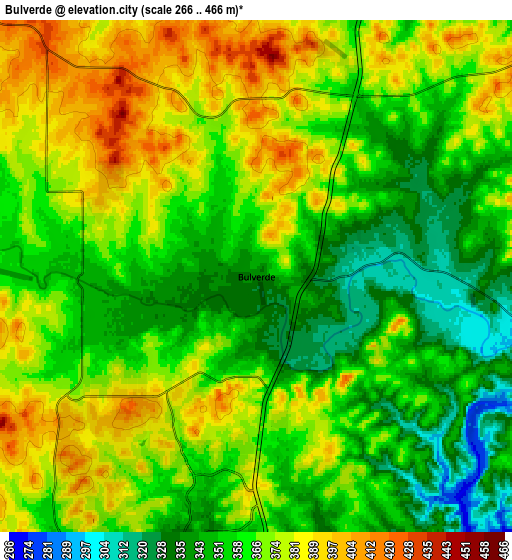 Zoom OUT 2x Bulverde, United States elevation map