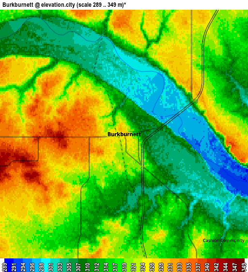 Zoom OUT 2x Burkburnett, United States elevation map