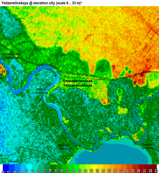 Zoom OUT 2x Yelizavetinskaya, Russia elevation map