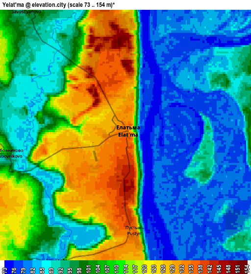 Zoom OUT 2x Yelat’ma, Russia elevation map