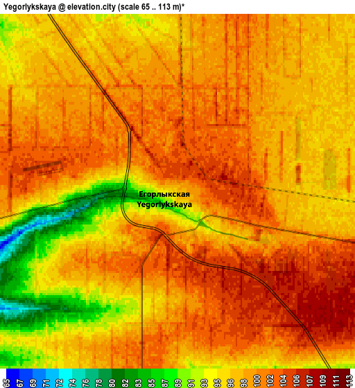 Zoom OUT 2x Yegorlykskaya, Russia elevation map