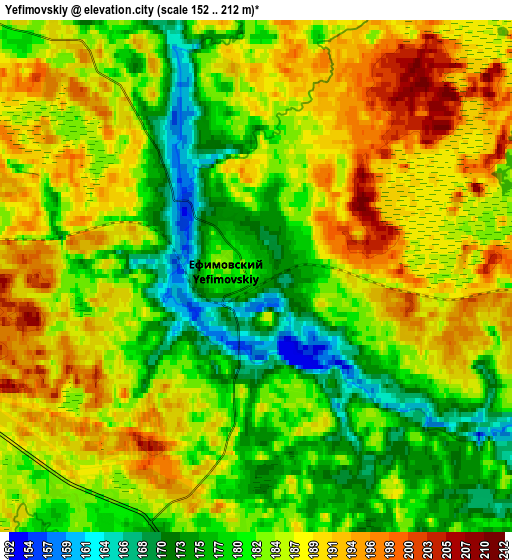 Zoom OUT 2x Yefimovskiy, Russia elevation map