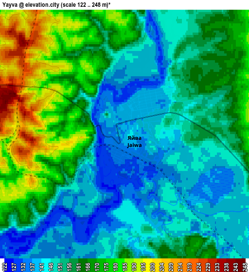Zoom OUT 2x Yayva, Russia elevation map
