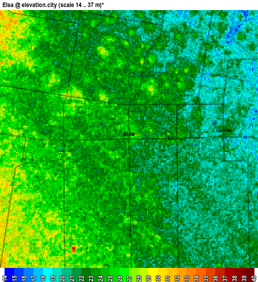 Zoom OUT 2x Elsa, United States elevation map