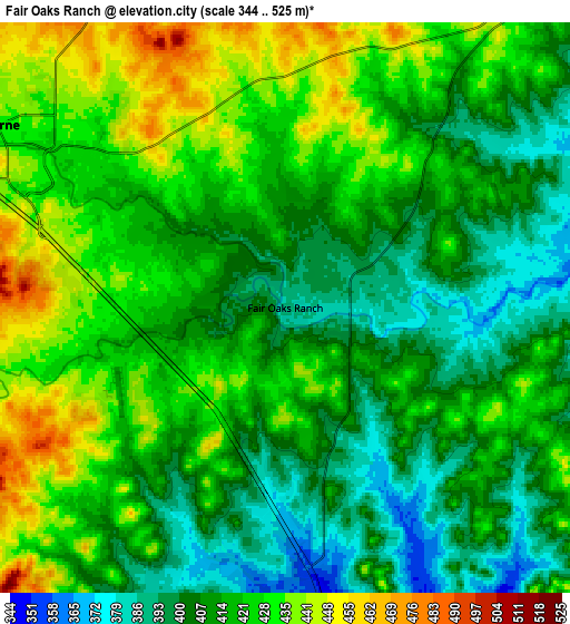 Zoom OUT 2x Fair Oaks Ranch, United States elevation map