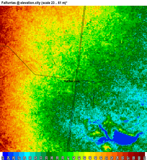 Zoom OUT 2x Falfurrias, United States elevation map