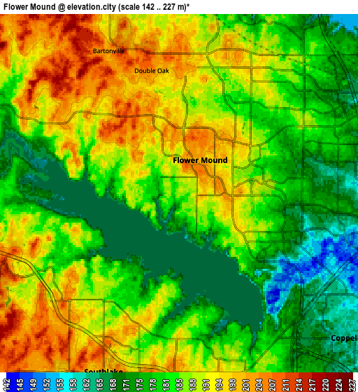 Zoom OUT 2x Flower Mound, United States elevation map