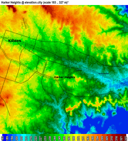 Zoom OUT 2x Harker Heights, United States elevation map