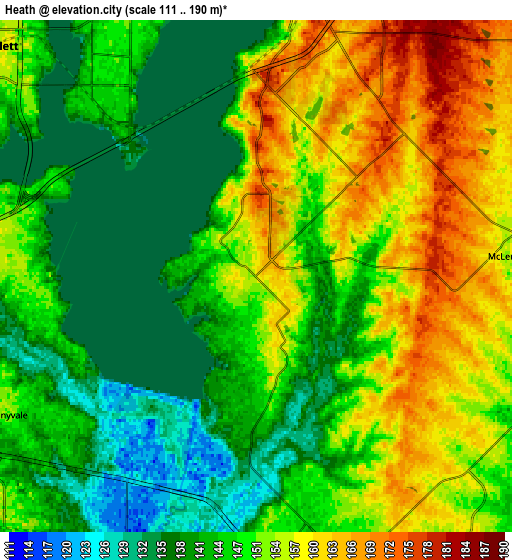 Zoom OUT 2x Heath, United States elevation map