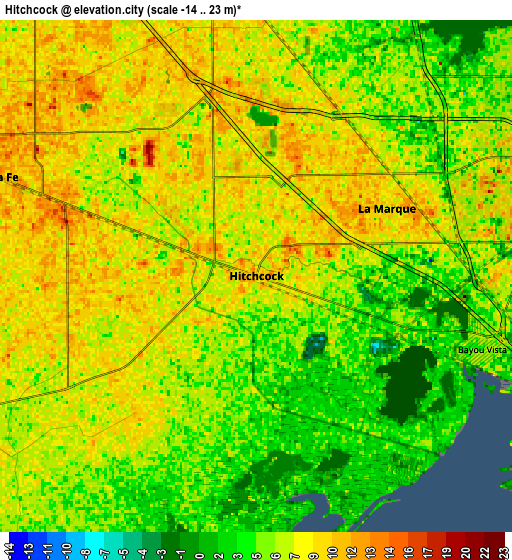 Zoom OUT 2x Hitchcock, United States elevation map