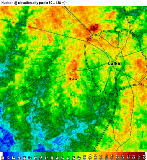 Zoom OUT 2x Hudson, United States elevation map