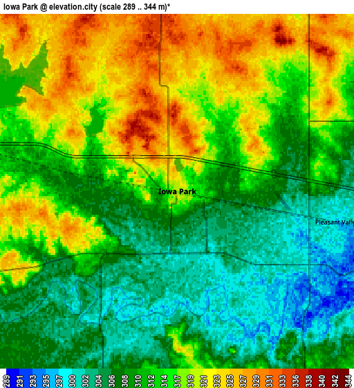 Zoom OUT 2x Iowa Park, United States elevation map