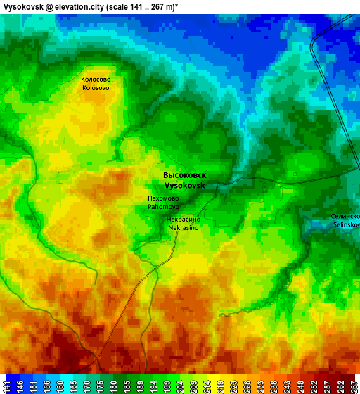 Zoom OUT 2x Vysokovsk, Russia elevation map