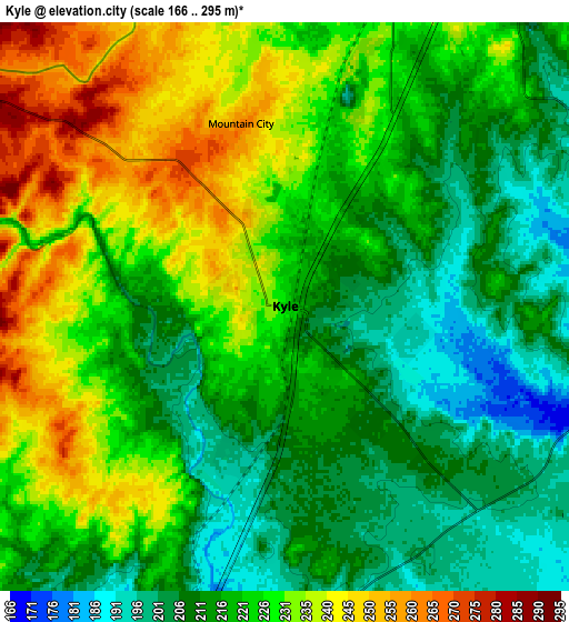 Zoom OUT 2x Kyle, United States elevation map