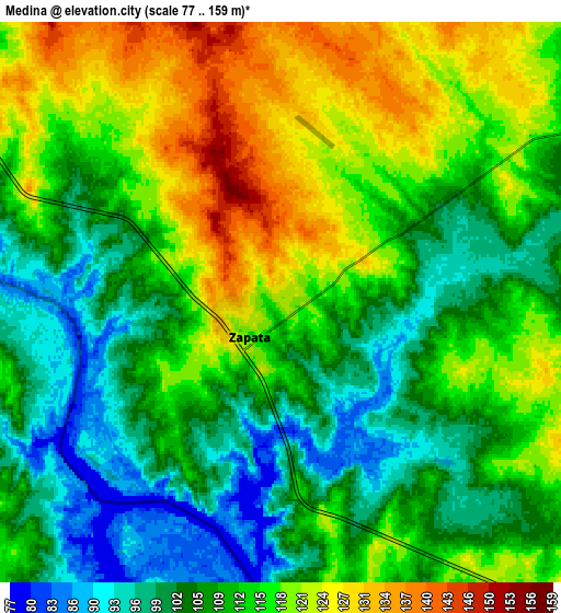 Zoom OUT 2x Medina, United States elevation map
