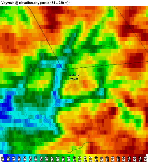 Zoom OUT 2x Voyvozh, Russia elevation map