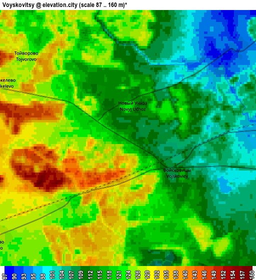 Zoom OUT 2x Voyskovitsy, Russia elevation map