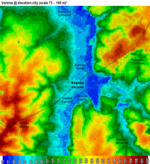 Zoom OUT 2x Vorsma, Russia elevation map