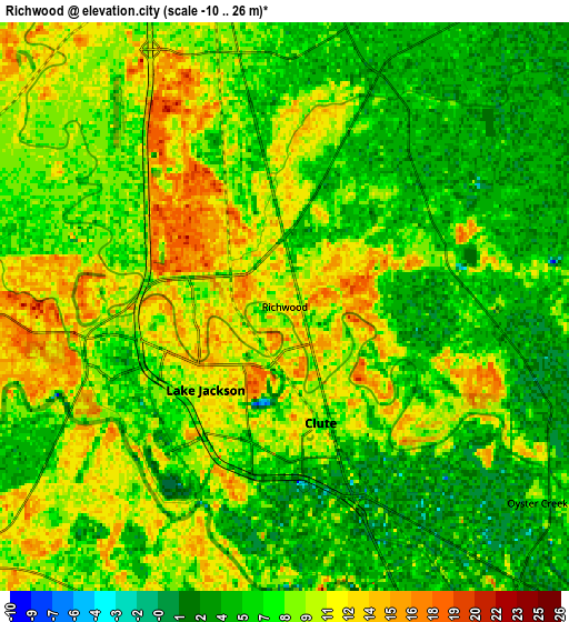 Zoom OUT 2x Richwood, United States elevation map