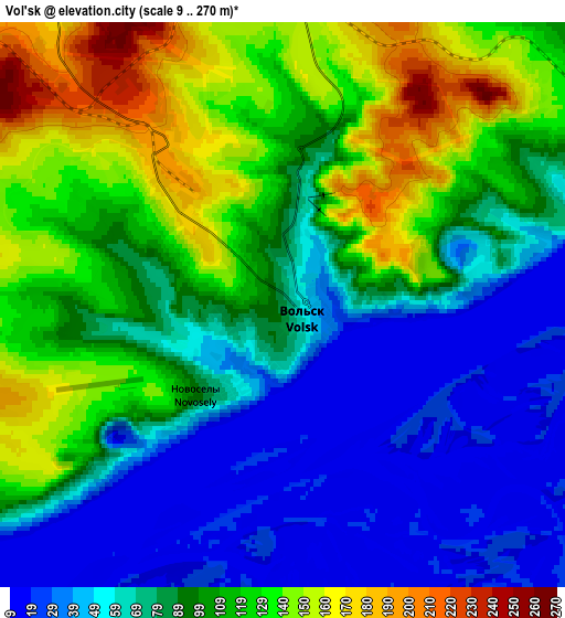 Zoom OUT 2x Vol’sk, Russia elevation map