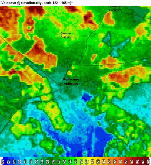 Zoom OUT 2x Volosovo, Russia elevation map