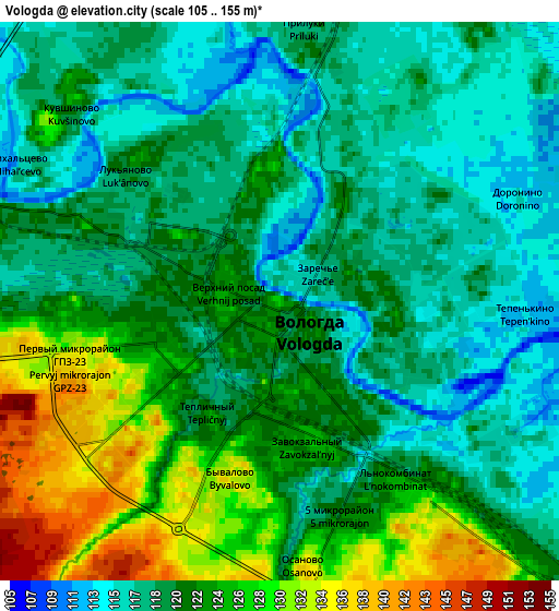 Zoom OUT 2x Vologda, Russia elevation map