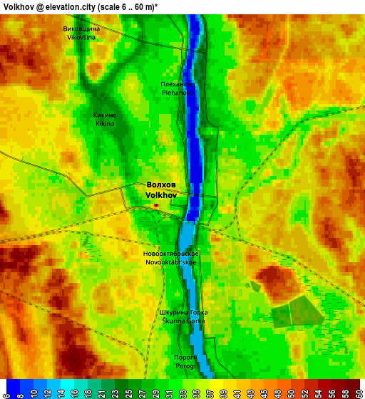 Zoom OUT 2x Volkhov, Russia elevation map