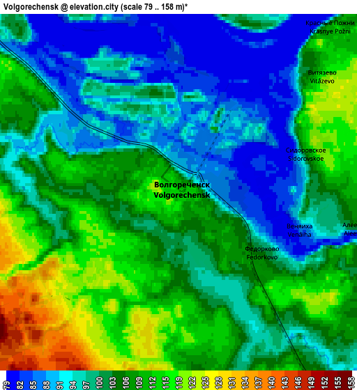 Zoom OUT 2x Volgorechensk, Russia elevation map