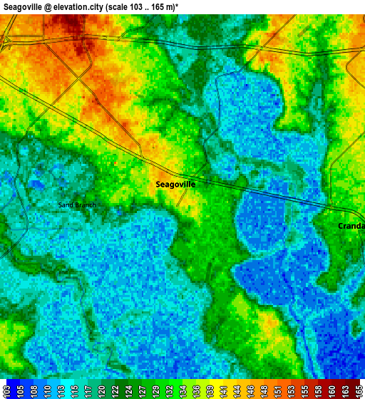 Zoom OUT 2x Seagoville, United States elevation map